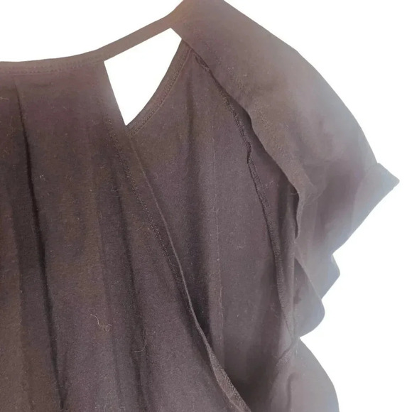 Fabletics Women's Black Whitney Open Shoulder Back Short Sleeve Athletic Shirt - Picture 11 of 12